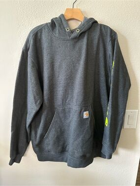 Carhartt Men's Dark Gray Hooded Work Sweatshirt size L/ NWOT 1303